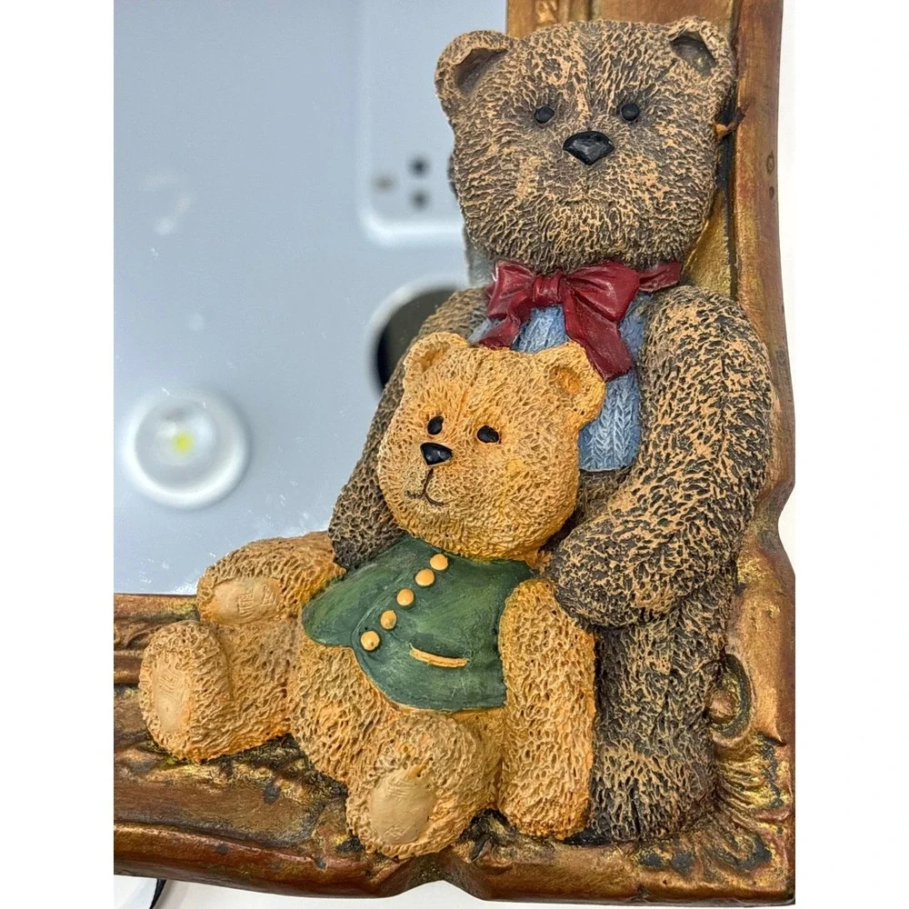 Vintage‎ 1996 Figi Graphics Bear Friends Resin Mirror Tabletop Wall Decor NWT